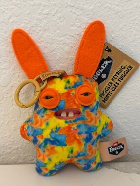 FUGGLER Rabid Rabbit Plush Bag Charm Keyring NWT